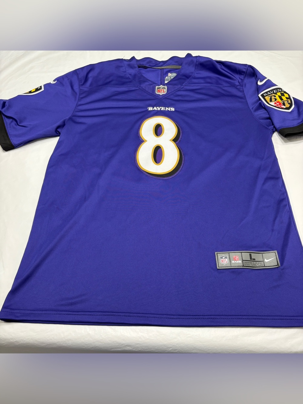 Baltimore Ravens Lamar Jackson #8 Purple On Field Nike Jersey Men’s Large